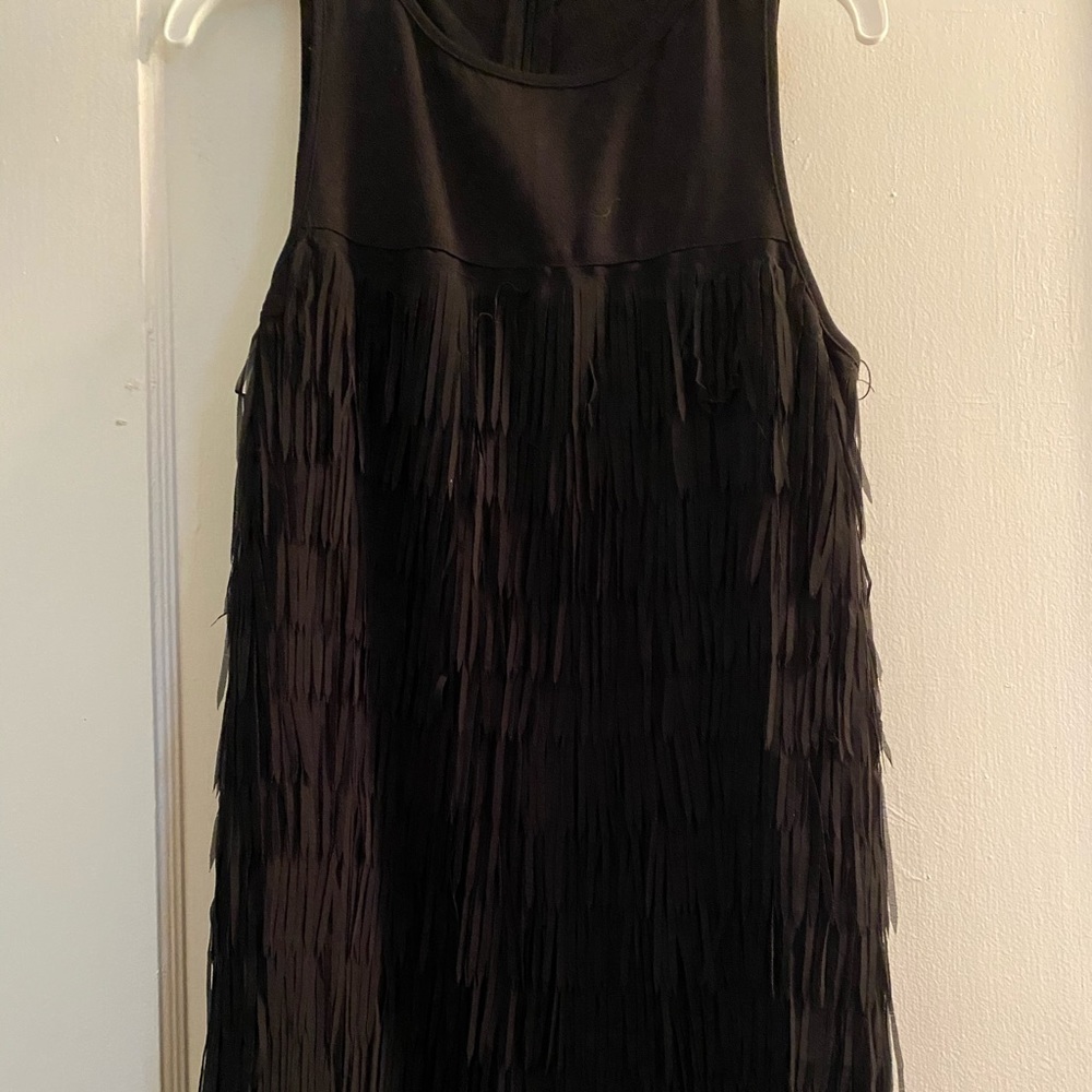 Black fringe dress